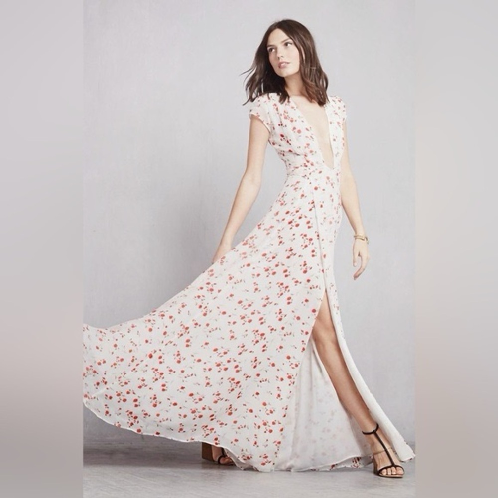 Reformation Lumen midi maxi wrap dress